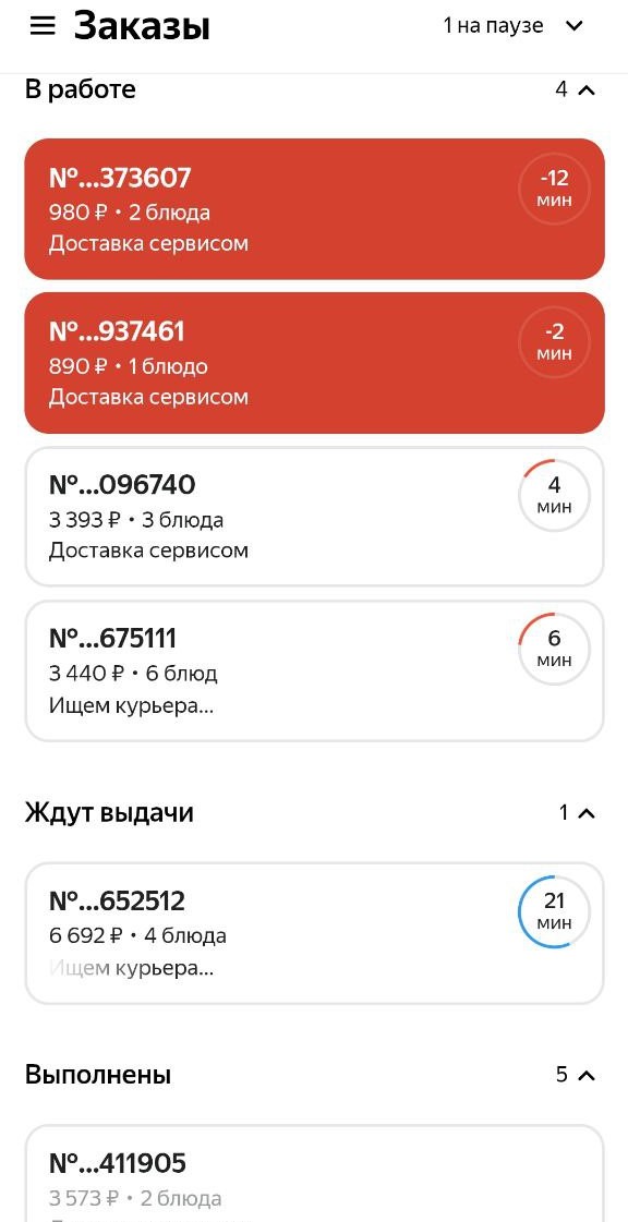 Реальный результат клиента в Яндекс Еда Vendor — скриншот 4
