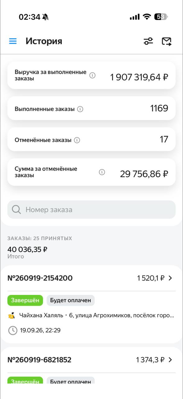 Реальный результат клиента в Яндекс Еда Vendor — скриншот 16